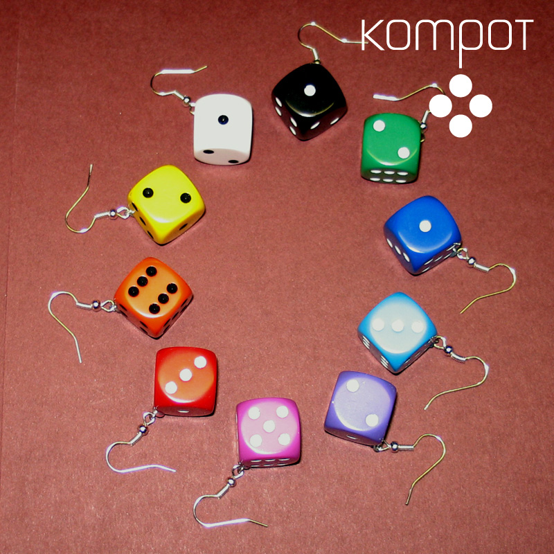 Hrací kostky, větší :: žluté neprůhledné (chir. ocel)